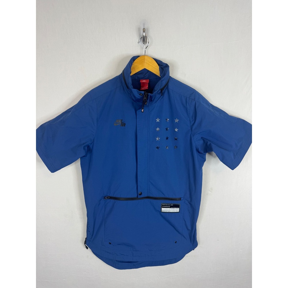 Nike Air Pivot V3‎ Anorak Mens Blue Short Sleeve Pullover Jacket Small